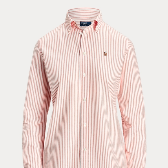 RALPH LAUREN Striped Orange Women's Shirt (Perfect Condition) - Picture 7 of 7